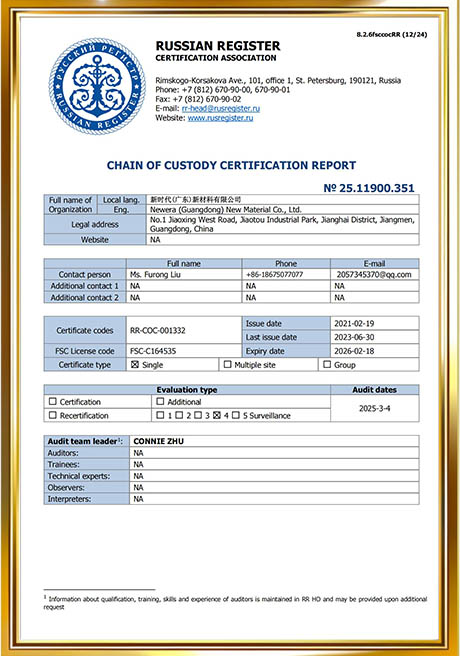 Certificate of Honor